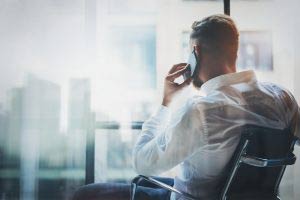 businessman with smartphone