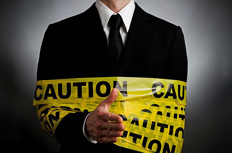 Caution yellow tape line