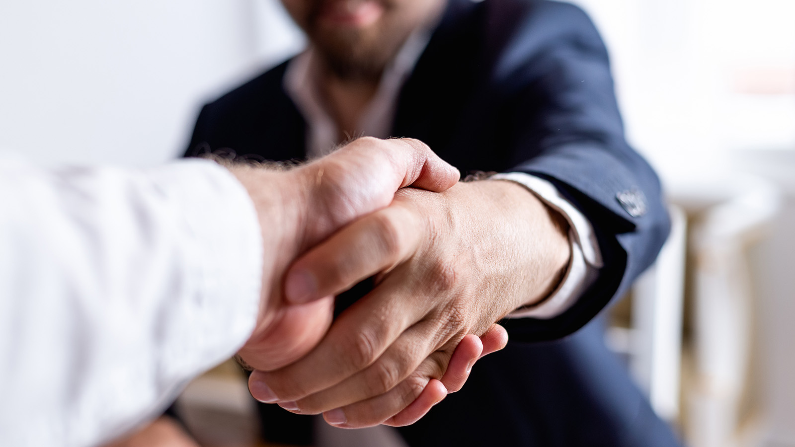 business handshake closeup