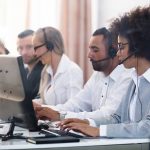 Staff in a call centre
