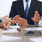 Business people negotiating