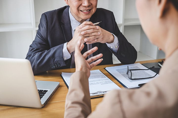 Job Interview, Senior Selection Committee Manager Asking Questio