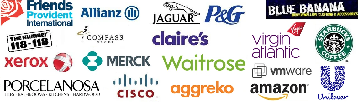 Logo list of our clients who have used us for appointment setting training courses