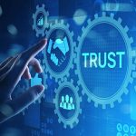 Trust Customer Relations Reliability Business Concept. Pointing