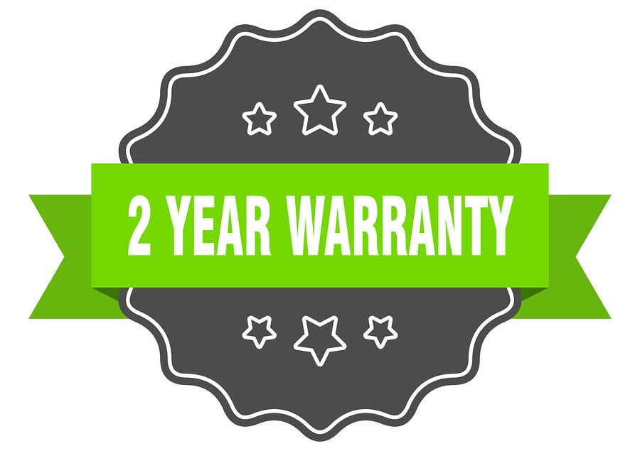 Image showing a 2 year warranty for a sale