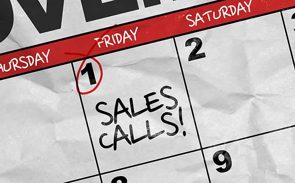 Concept image of a Calendar with the text: Sales Calls