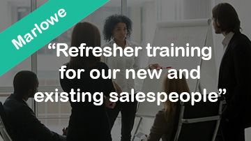 Refresher training for our new and existing salespeople